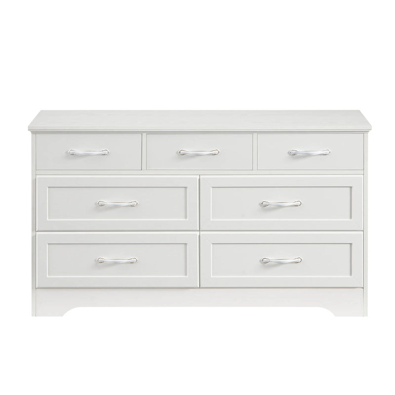 Modern 3 Drawer Chest of Drawers with 7 Drawers Dresser, Clothes Organizer -Metal Pulls