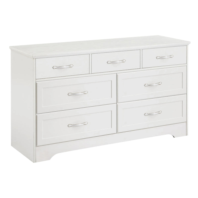 Modern 3 Drawer Chest of Drawers with 7 Drawers Dresser, Clothes Organizer -Metal Pulls