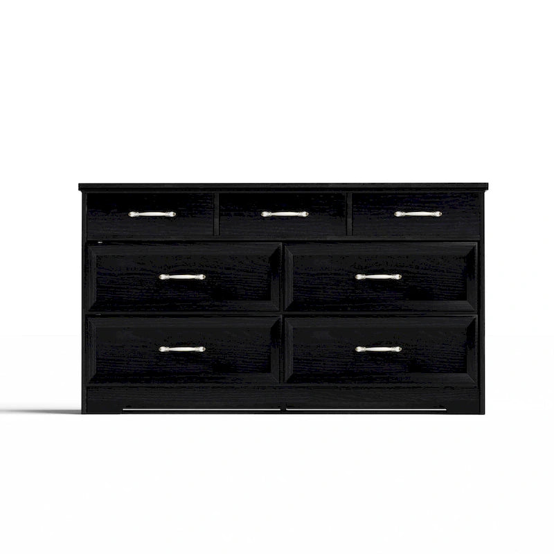Modern 3 Drawer Chest of Drawers with 7 Drawers Dresser, Clothes Organizer -Metal Pulls