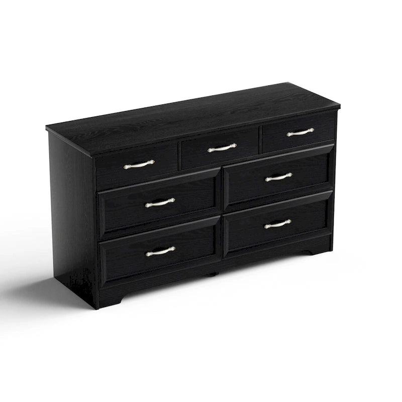 Modern 3 Drawer Chest of Drawers with 7 Drawers Dresser, Clothes Organizer -Metal Pulls