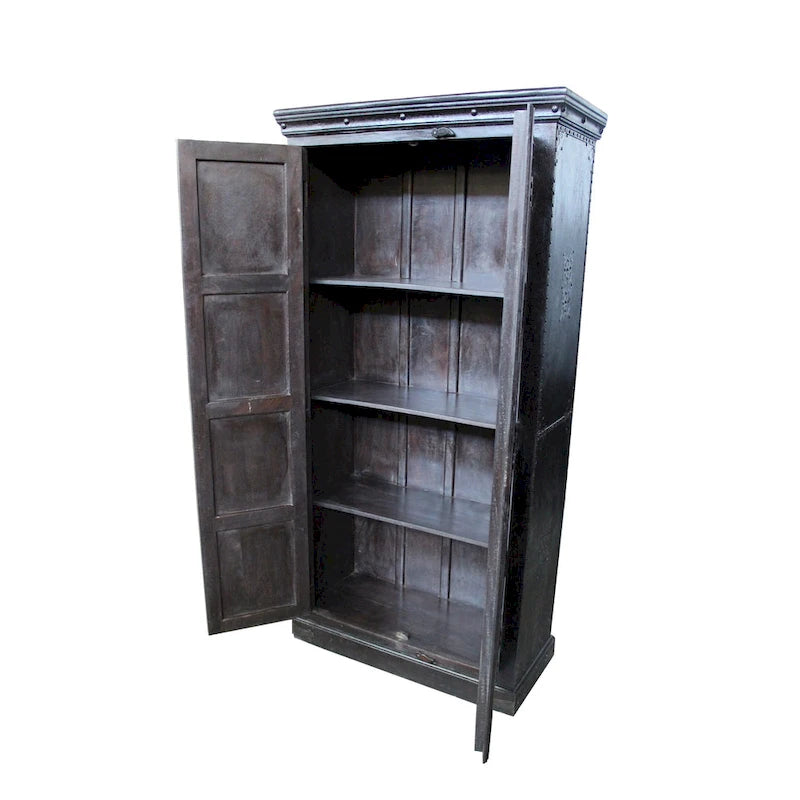 72 Dark Brown Solid Wood Pantry Or Storage Closet - 36' X '72' X '16