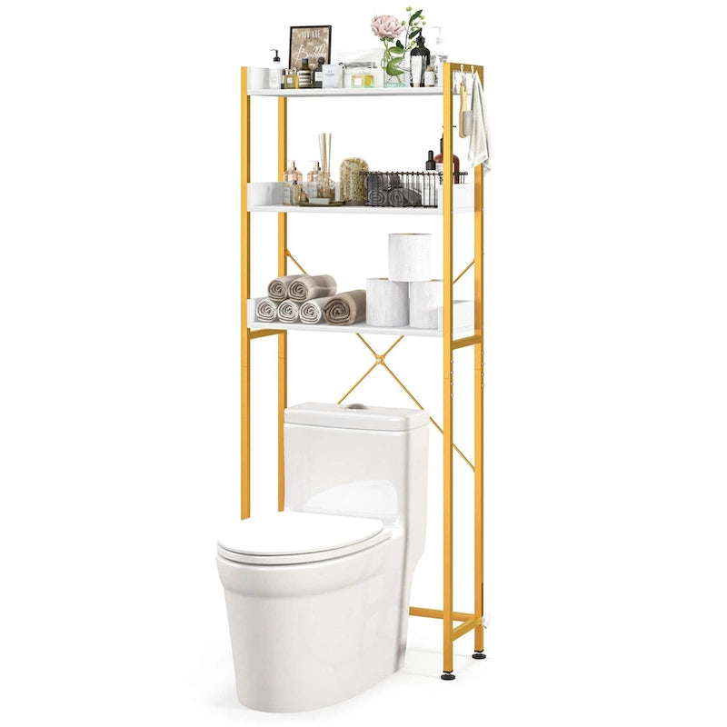 Costway 3-Tier Over-The-Toilet Bathroom Shelf Metal Frame Space Saver - See Details