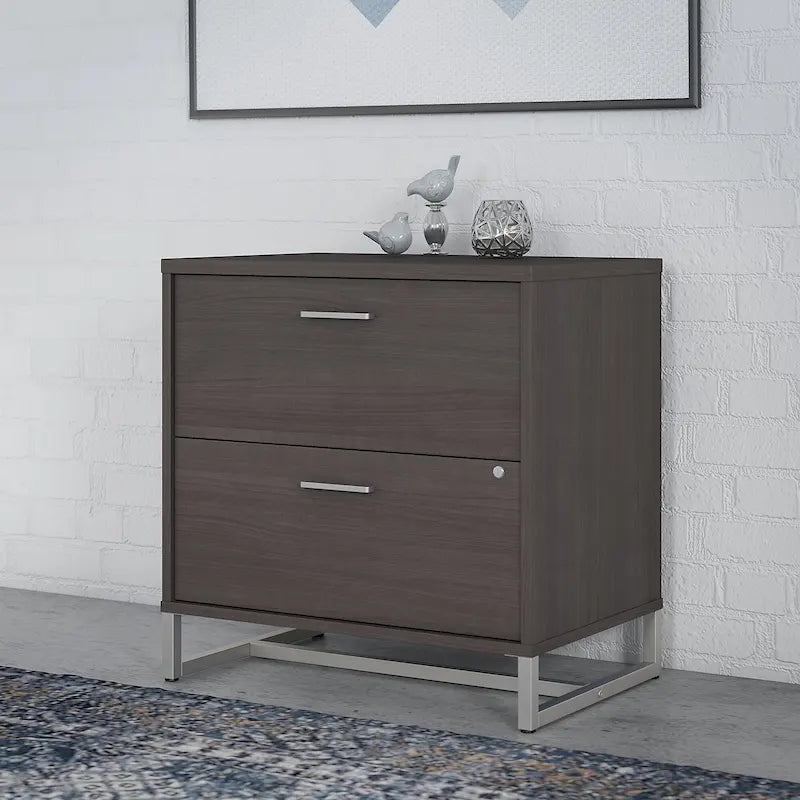 Scandinavian Style 2 Drawer Lateral File Cabinet