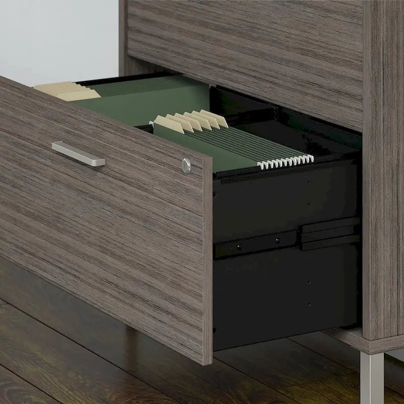 Scandinavian Style 2 Drawer Lateral File Cabinet