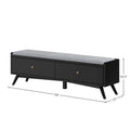Scandinavian Style Wood Bench in Black