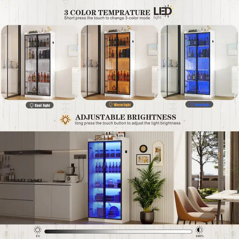 Atmosphere Dining Cabinet with LED light