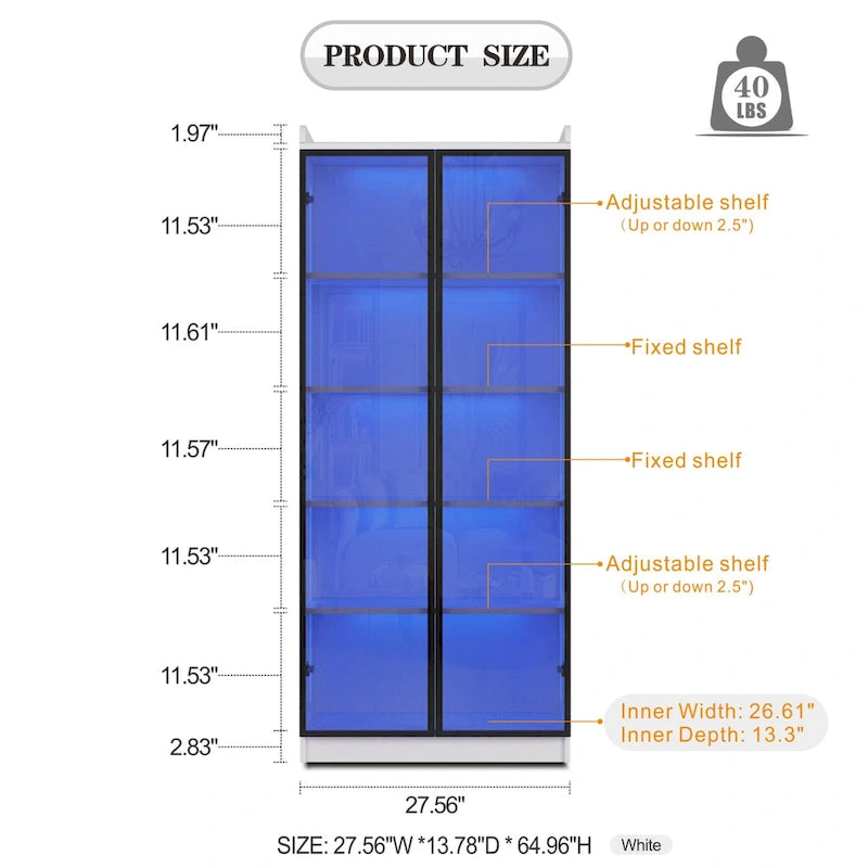 Atmosphere Dining Cabinet with LED light