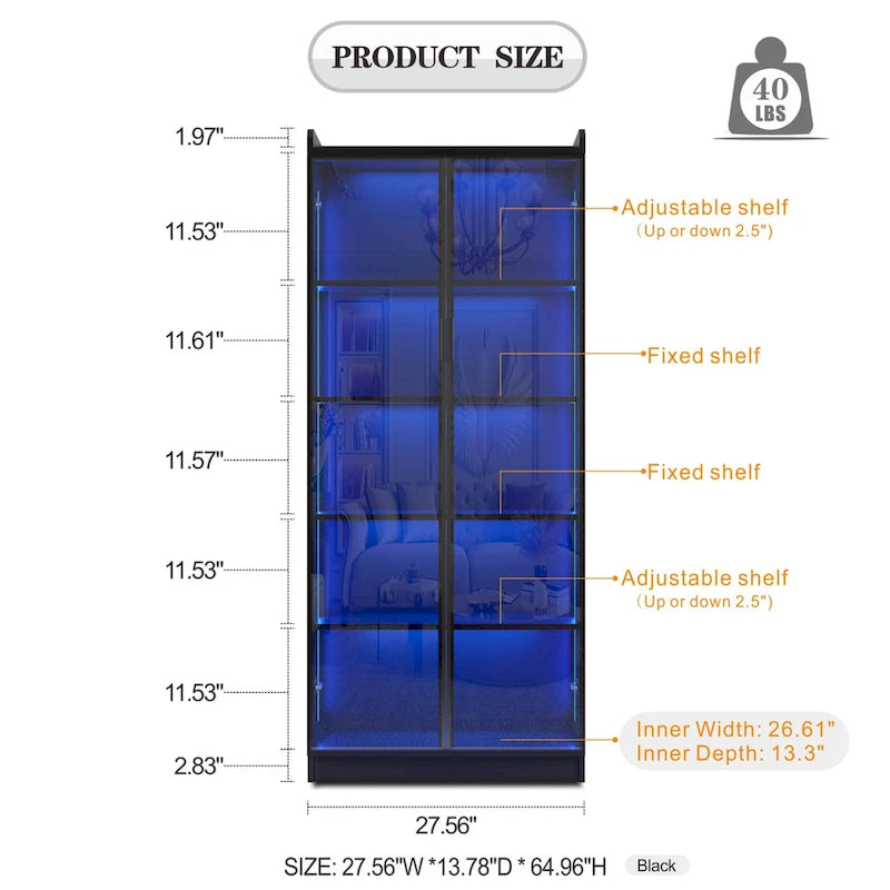 Atmosphere Dining Cabinet with LED light