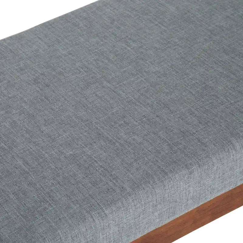 Prostokątna ławka tapicerowana w stylu mid-century modern o szerokości 48 cali