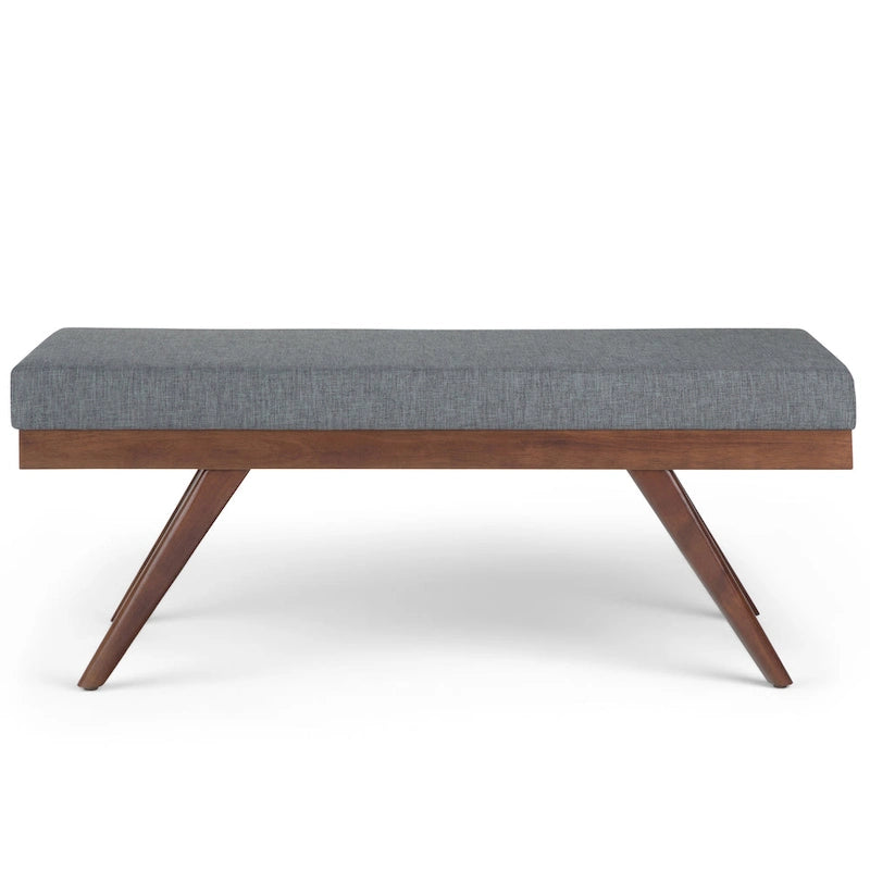 Panca ottomana rettangolare Mid-Century Modern larga 48 pollici