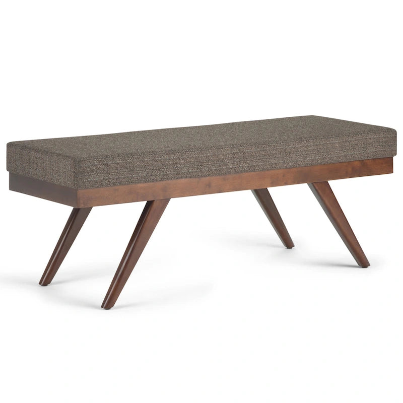 Panca ottomana rettangolare Mid-Century Modern larga 48 pollici