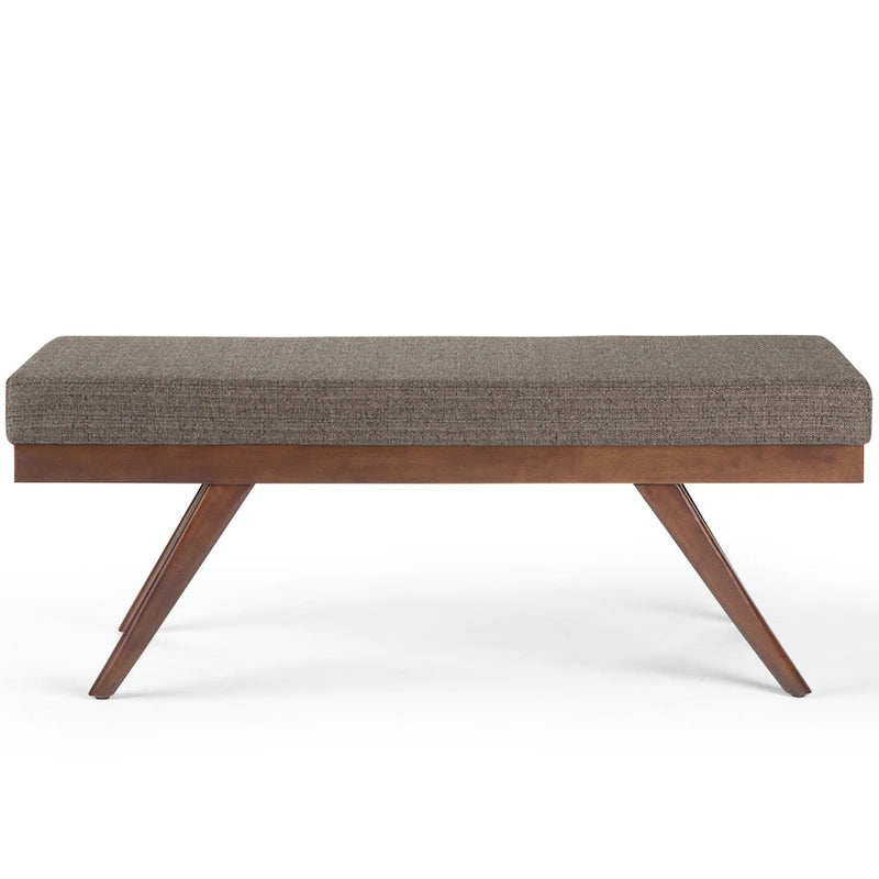 Panca ottomana rettangolare Mid-Century Modern larga 48 pollici