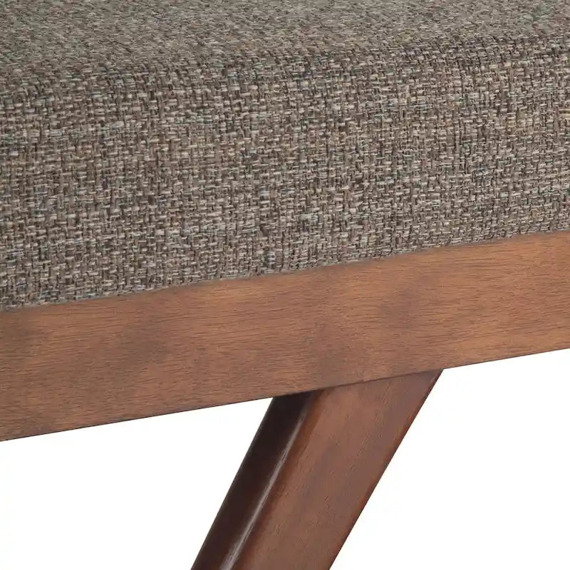 Panca ottomana rettangolare Mid-Century Modern larga 48 pollici