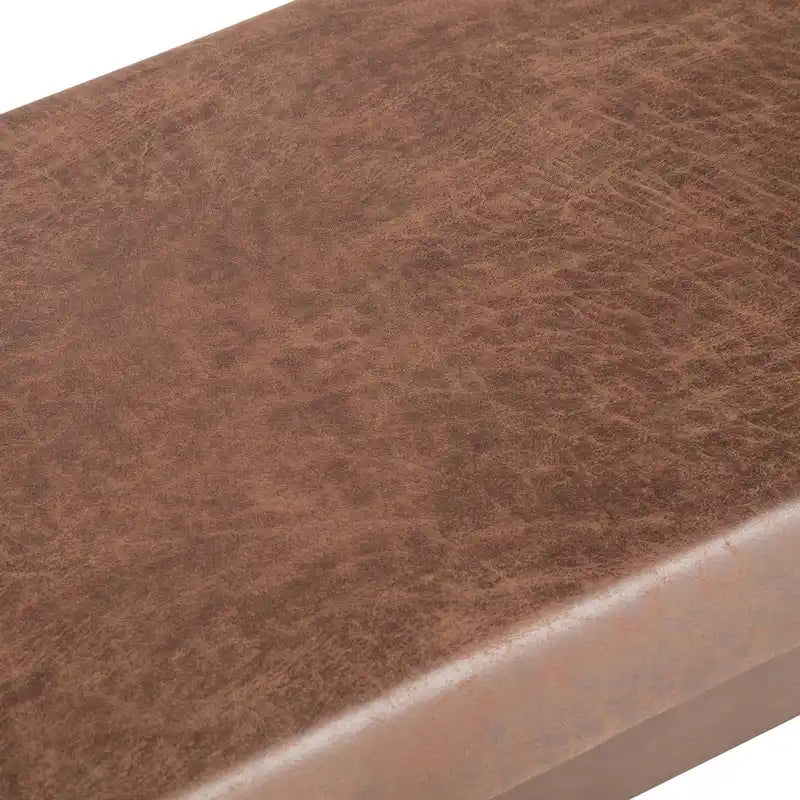 Panca ottomana rettangolare Mid-Century Modern larga 48 pollici
