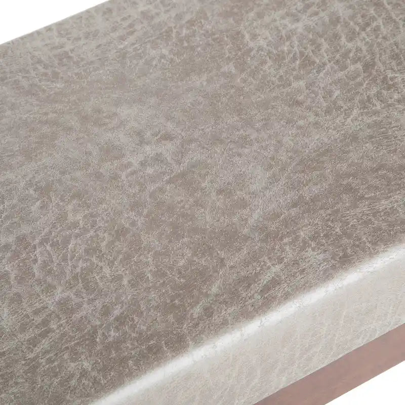 Panca ottomana rettangolare Mid-Century Modern larga 48 pollici