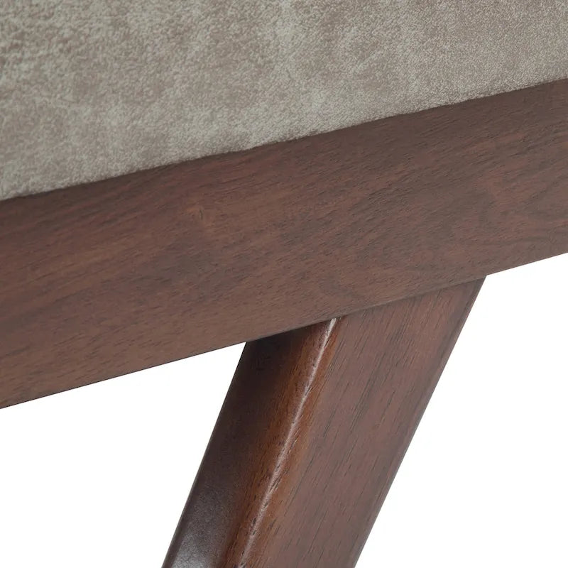 Panca ottomana rettangolare Mid-Century Modern larga 48 pollici