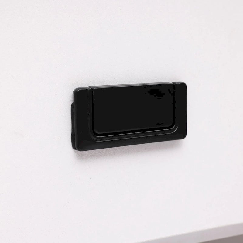 Mobiletto bianco e nero in legno per biancheria da bagno - 31.9 H x 23.6 W x 11.8 D