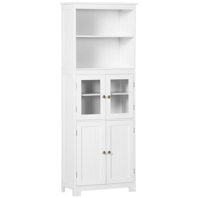 63 Buffet with Hutch, Kitchen Pantry, Freestanding Storage Cabinet