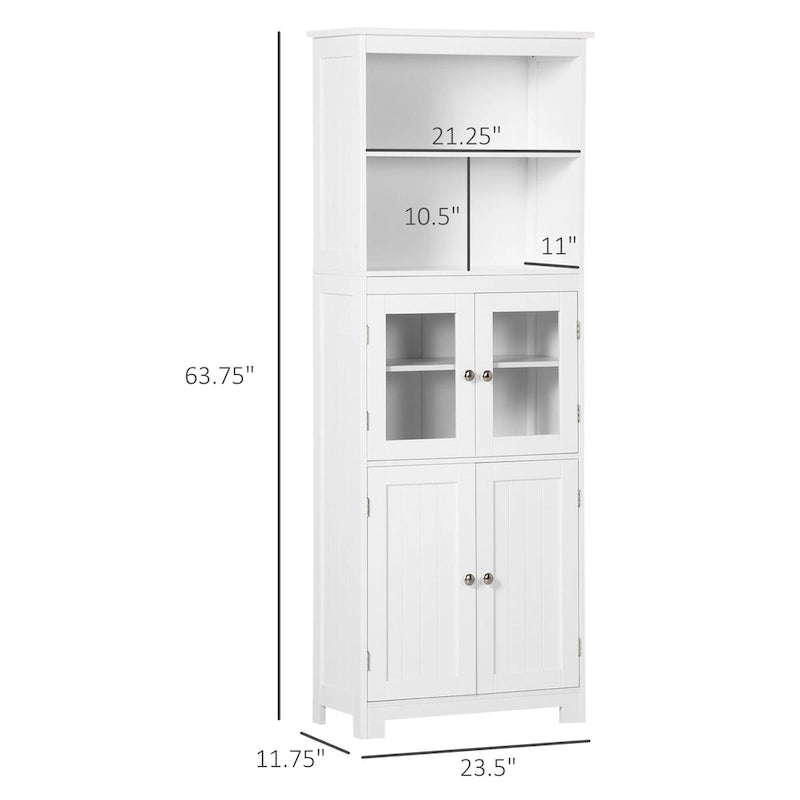 Credenza da 63 con alzata, dispensa da cucina e mobile contenitore indipendente