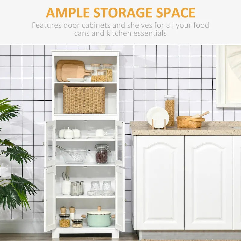 Credenza da 63 con alzata, dispensa da cucina e mobile contenitore indipendente