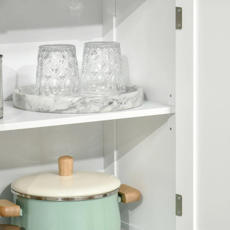 63 Buffet with Hutch, Kitchen Pantry, Freestanding Storage Cabinet