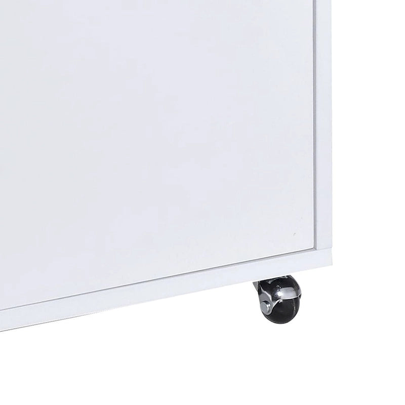 White High Gloss File Cabinet with 3 Drawers