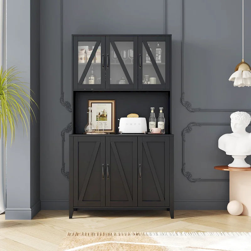 Credenza dispensa con ante in vetro