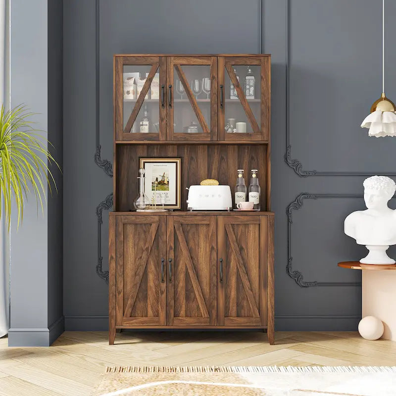 Credenza dispensa con ante in vetro