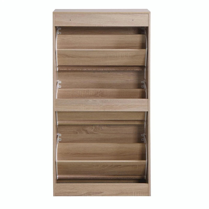 Scarpiera a 3 cassetti con ripiano portascarpe in legno a 3 livelli