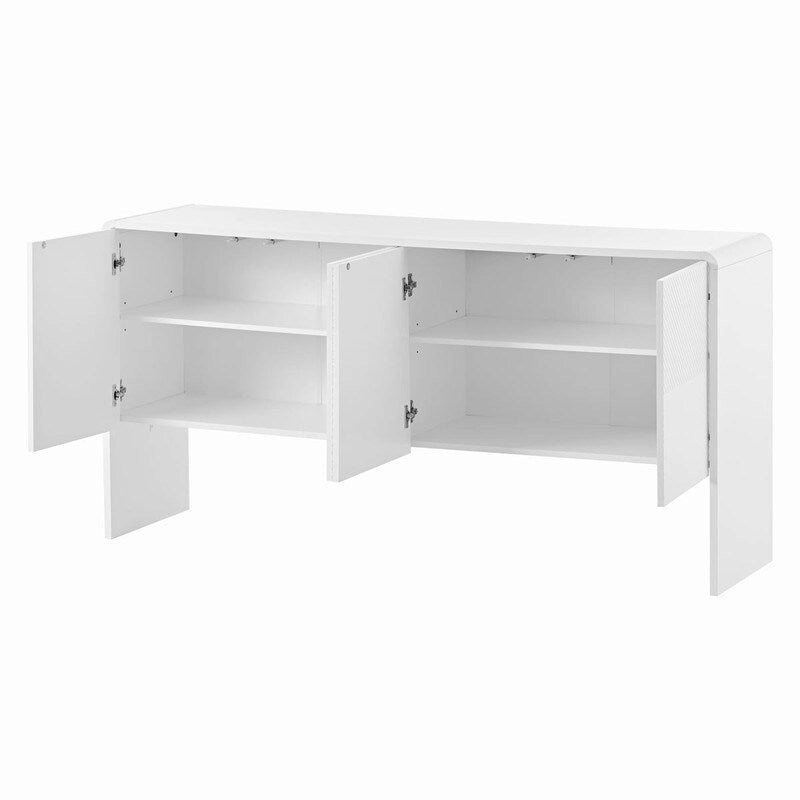 60L Large Storage Space Sideboard with 4 Doors
