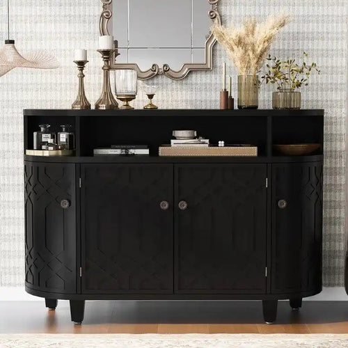 Credenza contenitore da 48W con quattro ante e ripiani regolabili