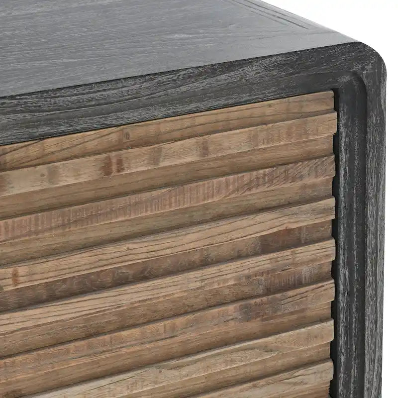 Credenza vintage dall'aspetto vissuto a 4 ante - 79Wx17Dx34H