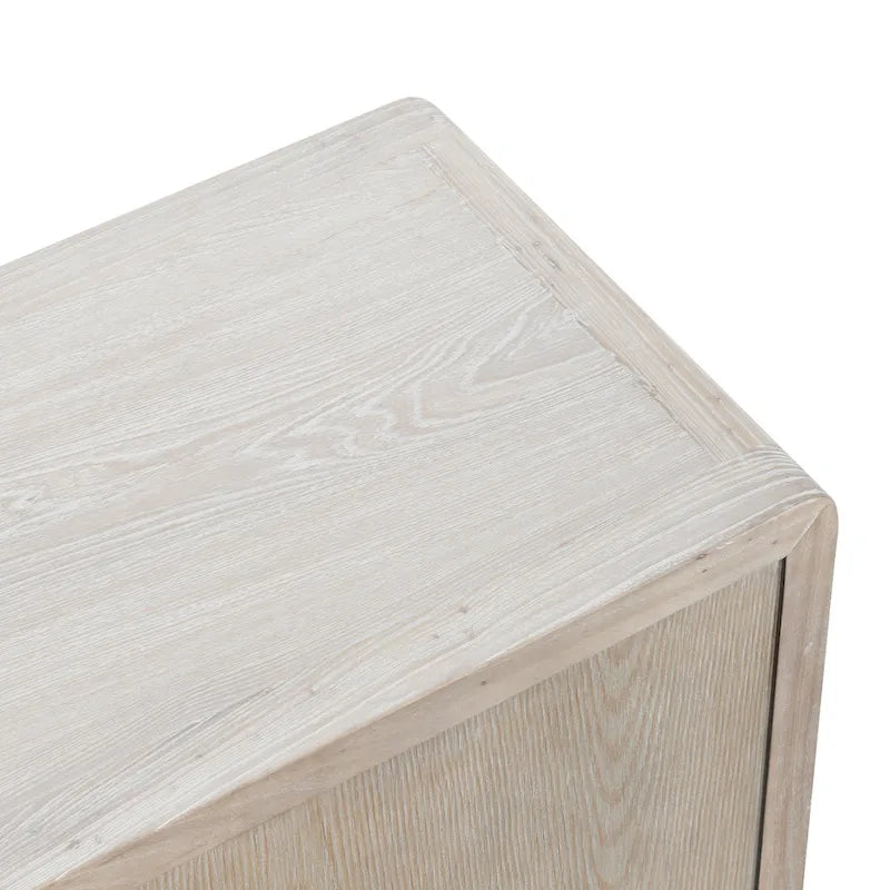 Credenza vintage dall'aspetto vissuto a 4 ante - 79Wx17Dx34H