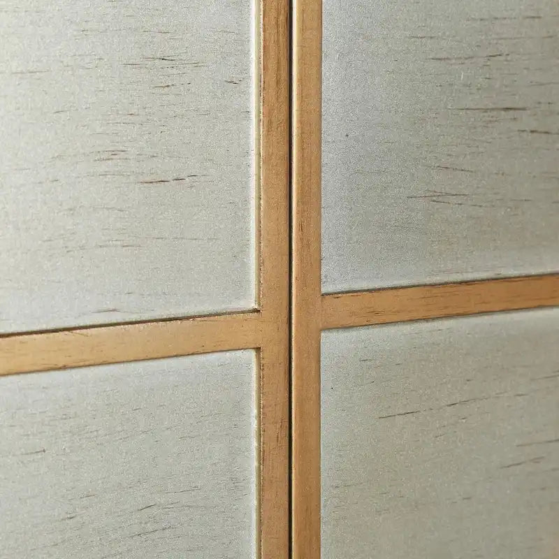 Mid-century Modern 2-Door Accent Cabinet Sideboard Brushed Brass Storage Shelf for Living/ Dining Room