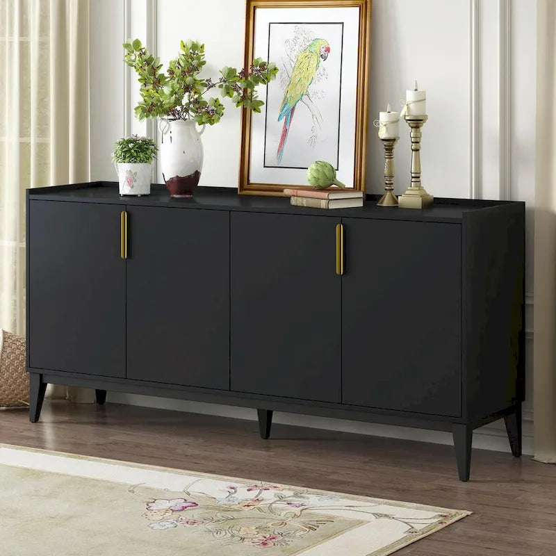 Storage Cabinet Sideboard Wooden Cabinet with 4 Doors