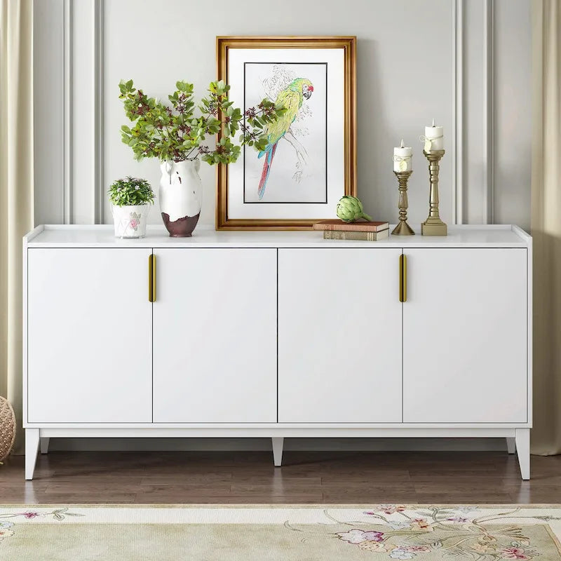 Storage Cabinet Sideboard Wooden Cabinet with 4 Doors