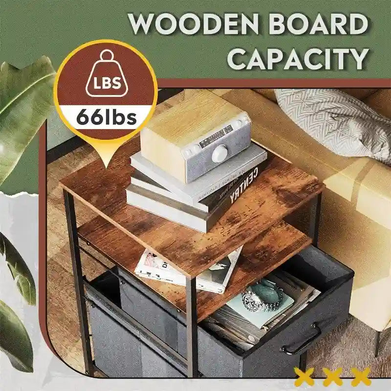 Mobilna szafka na dokumenty z 2 szufladami - 15.7D x 15.4W x 26.8H