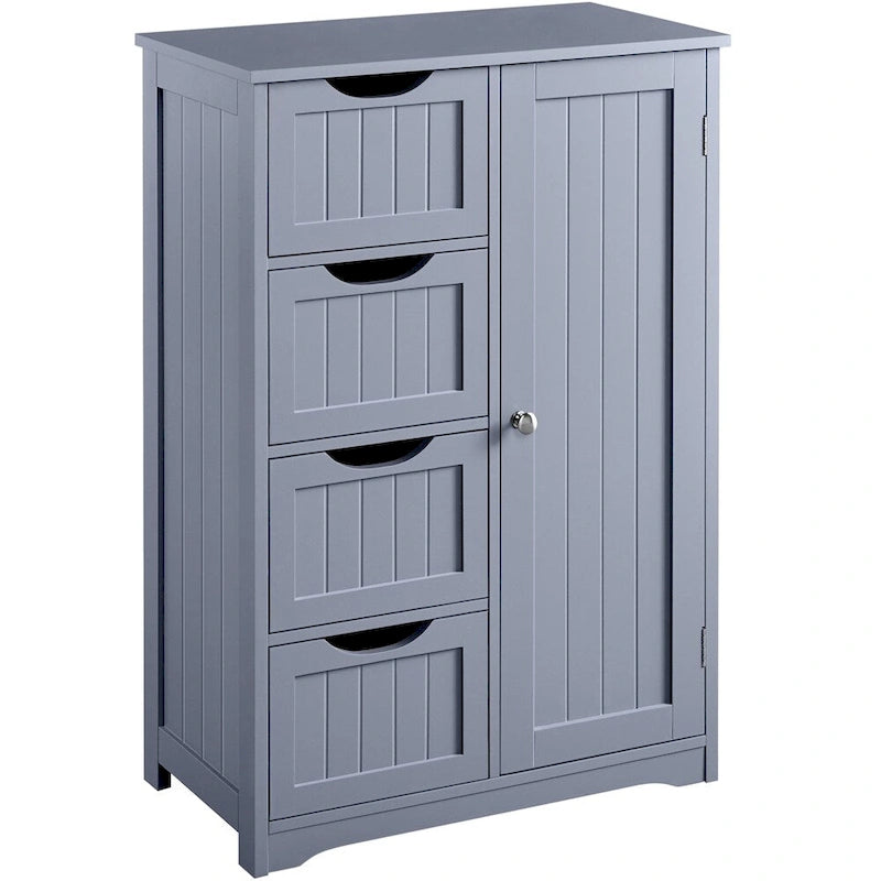 4-Tier Wooden Bathroom Floor Cabinet for Bathroom Kitchen