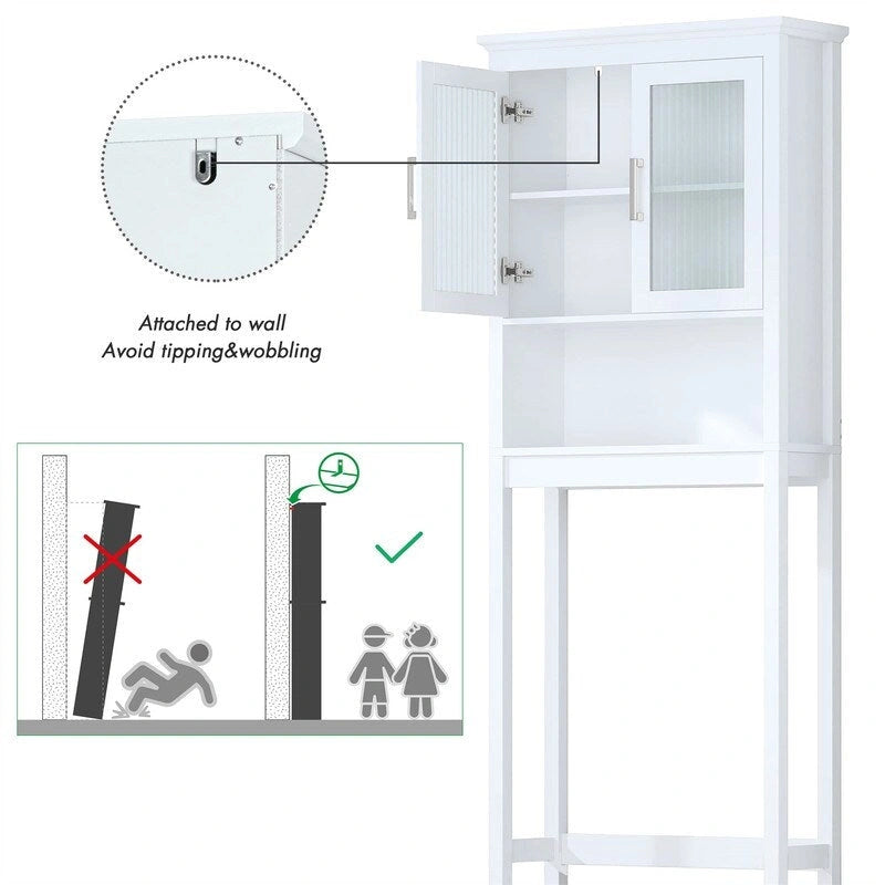 Mobile contenitore sopra il WC - 9.4D x 26.77W x 66.92H