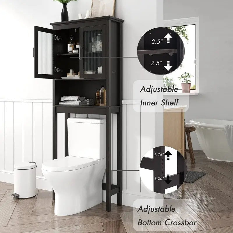 Mobile contenitore sopra il WC - 9.4D x 26.77W x 66.92H